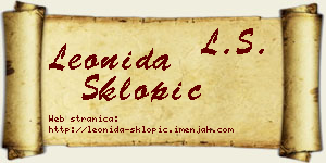 Leonida Sklopić vizit kartica